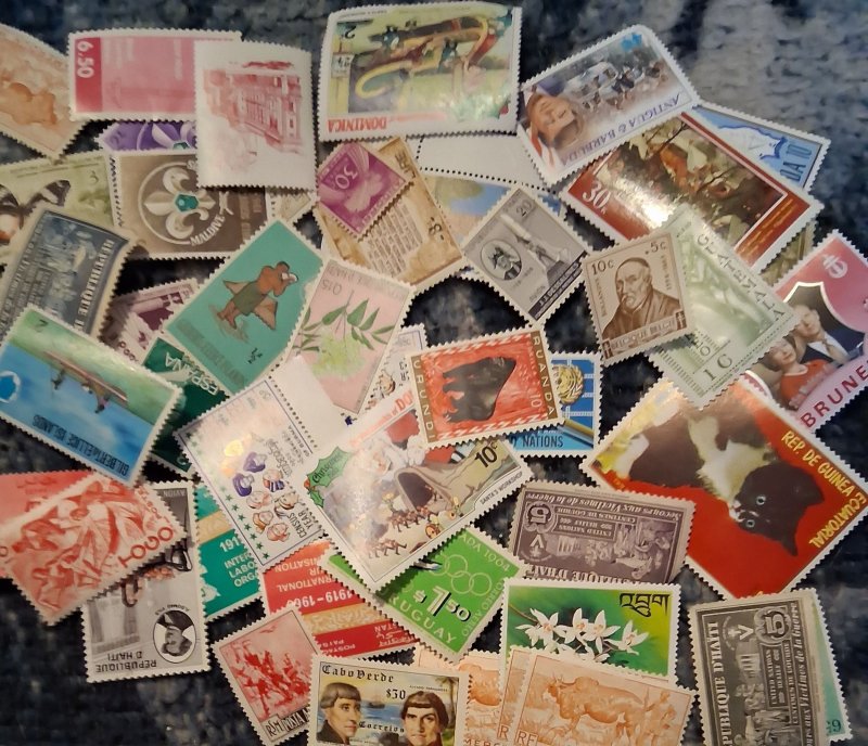 50 WW Different Stamps Unused Mint Lot Worldwide Collection > Low Price