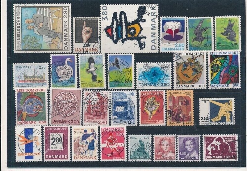 D376275 Denmark Nice selection of VFU Used stamps