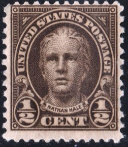 SC#551 1/2¢ Nathan Hale (1925) MNH