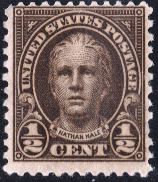 SC#551 1/2¢ Nathan Hale (1925) MNH