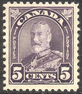 Canada #169 XF Mint Never Hinged 5c George V from 1930