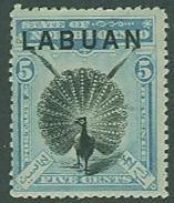 Labuan SC#77 Argus Pheasant, 5c, MH