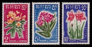 Cambodia Sc# 91-3 MNH Flowers