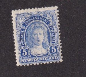 NEWFOUNDLAND # 108 VF-MLH 5cts QUEEN MARY NOT THE HUGE SHIP