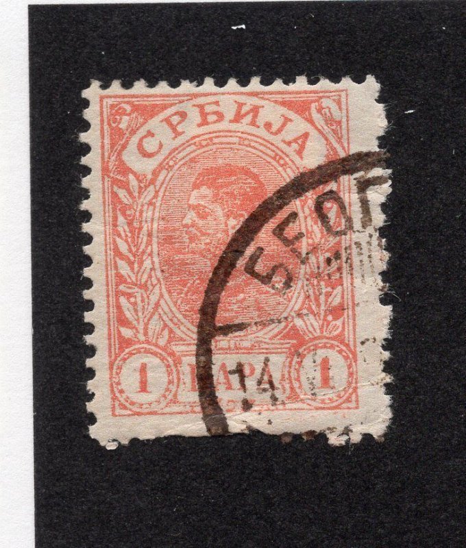 Serbia 1896 1p dull red Alexander, Scott 48 CTO, value = 25c