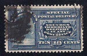 #E5 10 cents FANCY CANCEL Messenger Blue Stamp used VF