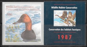 #FWH2-FWH3 MNH 1986 &1987 Wildlife Conservation Booklets (my237)