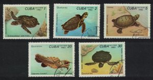 Caribic Turtles 5v 1983 CTO SG#2923-2927