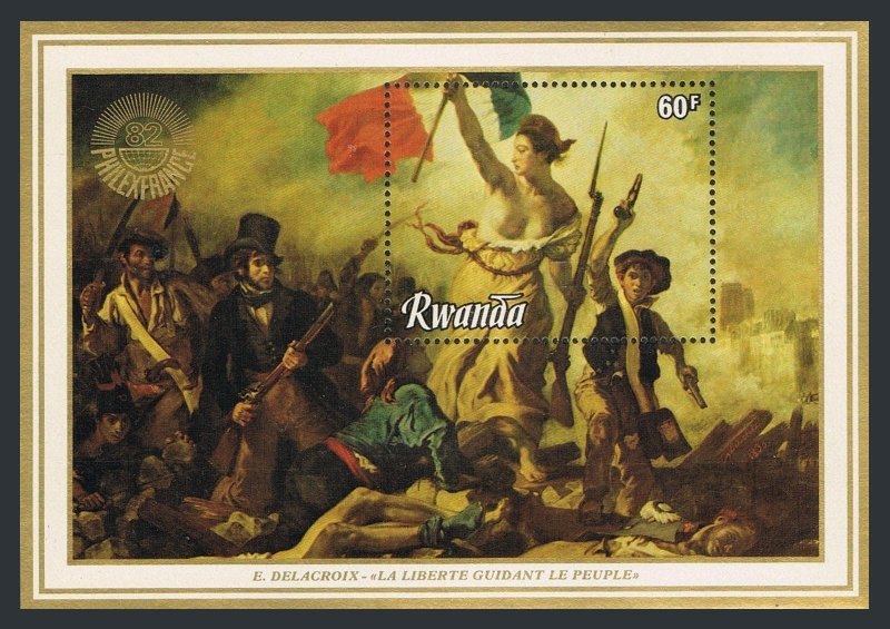 Rwanda 1107-1110,MNH.Michel Bl.96-99. PHILEXFRANCE-1982.David,Goes,Delacroix,