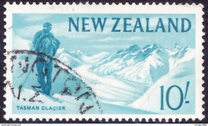 NEW ZEALAND 1966 10/- Shillings Tasman Glacier SG801a Used