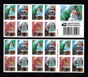 USA BOOKLET FOREVER SC# 5816-5819 SNOW GLOBES - PANE 20 S.A. MNH - PL# P1111