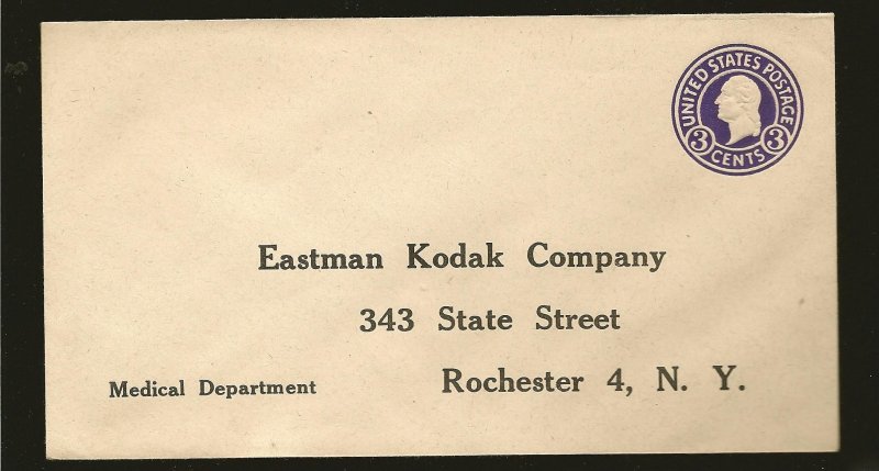 USA SC#U436 Eastman Kodak Company Advertising Cover Unposted