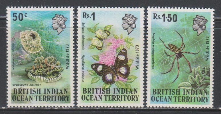 British Indian Ocean Territory,  Fauna (SC# 54-56) MNH SET