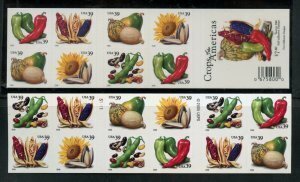 SCOTT  4012b  CROPS  39¢  DOUBLE SIDED CONVERTIBLE PANE OF 20  MNH