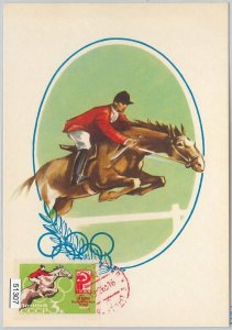 51307 - RUSSIA - MAXIMUM CARD - 1964 OLYMPIC GAMES in TOKYO: HORSE RIDDING-