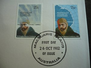 Stamp - Australian Antarctic - Scott# L53-L54 - First Day Cover Macquarie Island