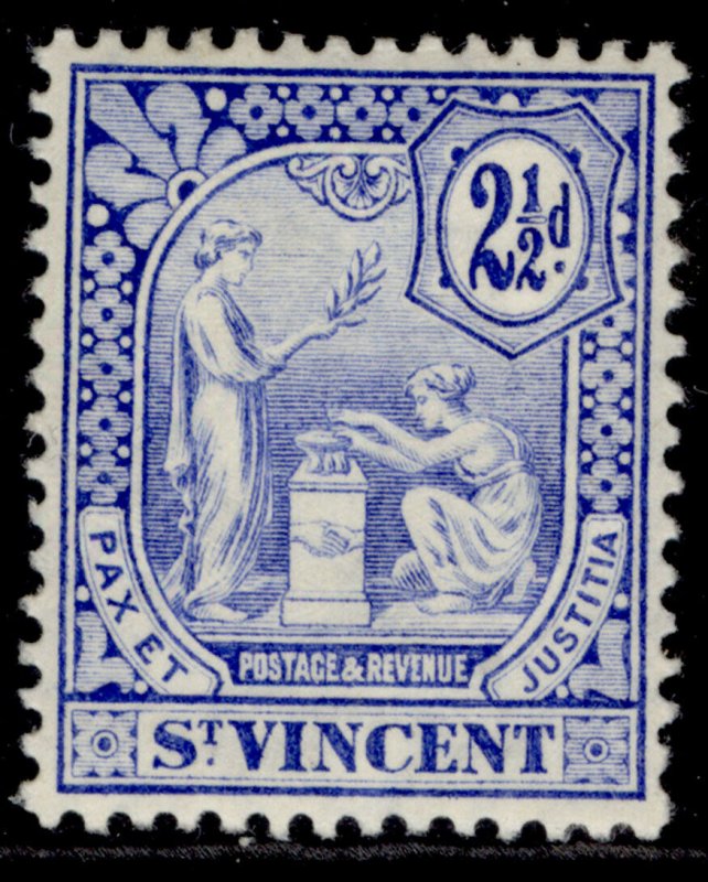 ST. VINCENT EDVII SG97, 2½d blue, M MINT. Cat £42.