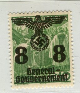 GERMANY; POLISH OCC. 1940 General Govt. surcharged issue Mint 8g. value