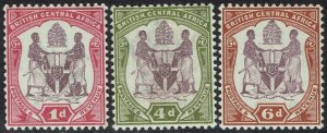 BRITISH CENTRAL AFRICA 1901 ARMS SET