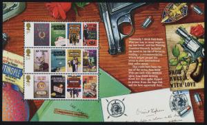 Great Britain 2535a,6b Booklet Panes MNH James Bond Book Covers