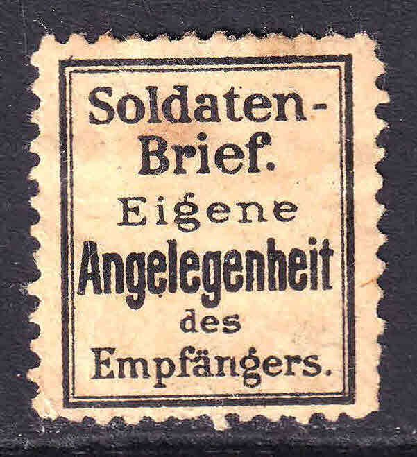 GERMANY UNLISTED SOLDATEN-BRIEF OG H M/M F/VF EIGENE ANGELEGENHEIT