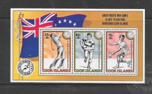 COOK ISLANDS - CLEARANCE #883 MINI GAMES S/S MNH