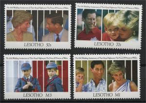 LESOTHO, 10 ANNIV. OF WEDDING PRINCE CHARLES PRINCESS DIANA	