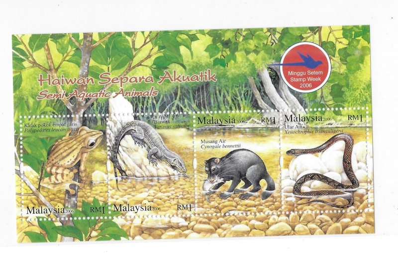 Malaysia 2006 Semi-aquatic animals S/S Sc 1114 MNH Bo22