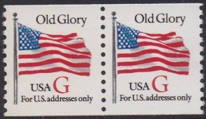 2891 Old Glory Coil Pair MNH
