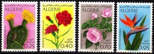 ALGERIA 1969 Flowers. Rose Pink Cactus Orchid. Complete, MNH