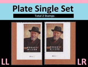 US 5555 Black Heritage August Wilson forever plate single set (2) MNH 2021