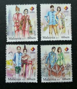 *FREE SHIP Malaysia Traditional Attire 2015 Thailand Costumes Buddha (stamp) MNH