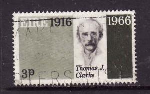 Ireland-Sc#207-used 3p olive green-Thomas J Clarke-1966-