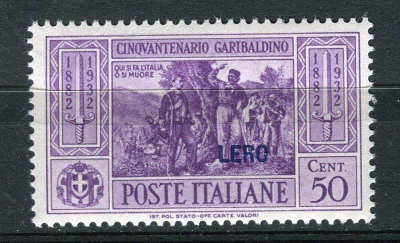 ITALY; AGEAN ISLANDS LERO 1932 Garibaldi lovely MINT MNH Unmounted 50c.