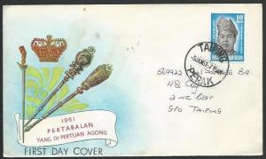 MALAYA 1961 Angong Installation commem FDC ex Taiping......................88848