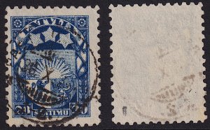 Latvia - 1923 - Scott #121 - used - National Arms