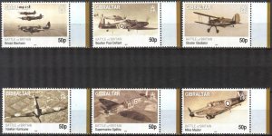 Gibraltar 2010 Military WWII Battle of Britain Aviation Ships Set of 6 MNH**