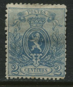 Belgium 1866 2 centimes mint o.g. hinged