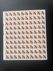 1995 1 cent Kestrel full Sheet of 100, Scott 2477, MNH