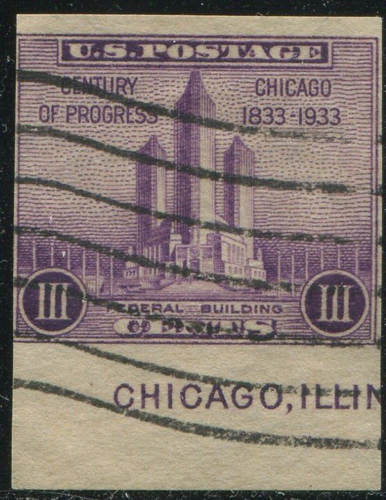 634A 2c Chicago Century of Progress  Used Light Cancel