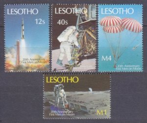 1989 Lesotho 792,794,796,799 20 years of Apollo 11 moon landing 6,90 €