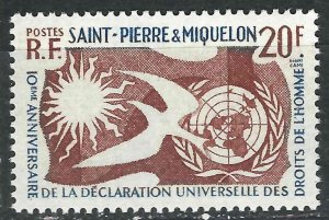 St. Pierre & Miquelon 256 YT358 MNH VF 1958 SCV $3.50