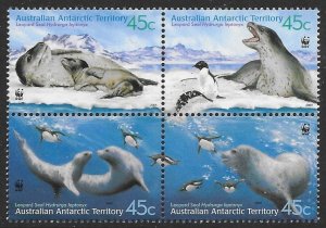 Australian Antartic Territory L118 2001  set 4  VF  Mint nh