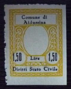 SLOVENIA -ITALY - 'AIDUSSINA' - RARE CITY REVENUE STAMP RR! slowenien italien J4