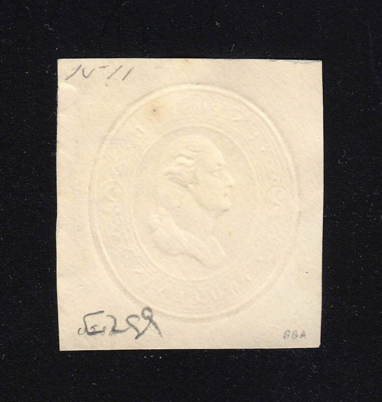 U288 Rounded Bust Mint Cut Square, Cat $325.00