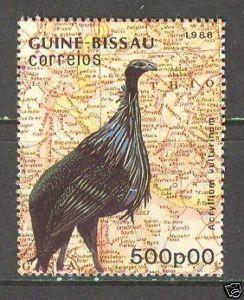 GUINEA BISSAU Sc# 759 MNH FVF Map Fauna Bird Vulturinum