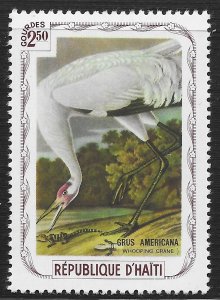 Haiti - Cinderella - 2.50g Birds - Whooping Crane ~ MNH