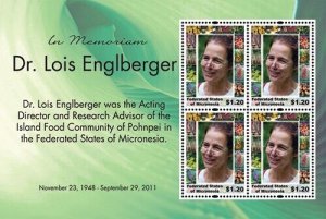 Micronesia 2013 - Dr. Lois Englberger - Sheet of 4 Stamps - Scott #1032 - MNH