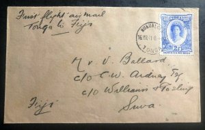 1941 Nuku’alofa Tonga First Flight Airmail Cover FFC To Suva Fiji
