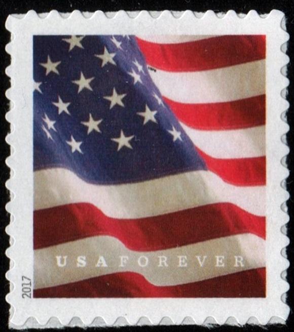 SC#5162 (49¢) U.S. Flag Plate Booklet Single (2017) SA